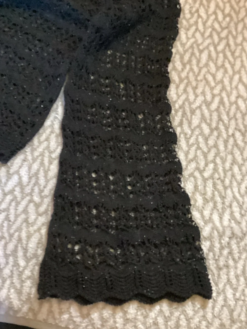 Zara Black Crochet Top